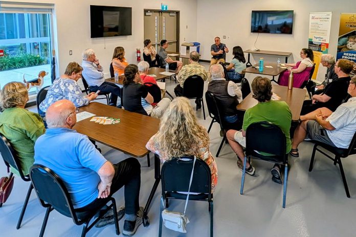 Peterborough mayoral candidate Neil Morton held a 'working session' on the topic of civic engagement at the Peterborough Animal Care Centre on June 9, 2026. (Photo courtesy of Morton campaign) Peterborough mayoral candidate Neil Morton held a 'working session' on the topic of civic engagement at the Peterborough Animal Care Centre on June 9, 2026. (Photo courtesy of Morton campaign)