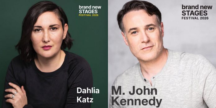 Wife-and-husband team Dahlia Katz and M. John Kennedy will present a staged reading of "Mustard" by Kat Sandler at Market Hall Performing Arts Centre on October 4, 2026 to open New Stages Theatre's 2026-27 season. (Photos courtesy of New Stages Theatre)