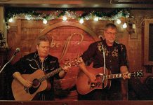 Ottawa alt-country singer-songwriter Steve Stacey (right) is performing three back-to-back shows with Pat Robillard in the Kawarthas this weekend, including at Dusk to Dawn Brewing Co. in Millbrook on Friday night, at Fenelon Falls Brewing Co. on Saturday night, and at the Black Horse in downtown Peterborough on Sunday afternoon. (Photo: Steve Stacey / Facebook)