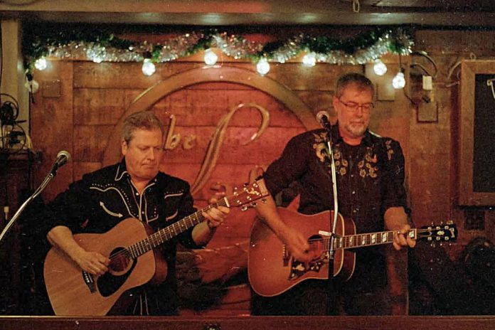 Ottawa alt-country singer-songwriter Steve Stacey (right) is performing three back-to-back shows with Pat Robillard in the Kawarthas this weekend, including at Dusk to Dawn Brewing Co. in Millbrook on Friday night, at Fenelon Falls Brewing Co. on Saturday night, and at the Black Horse in downtown Peterborough on Sunday afternoon. (Photo: Steve Stacey / Facebook)