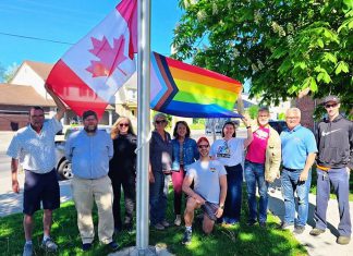 ‘Rainbow Country’ event in Norwood on July 12 celebrates small-town Pride Members of Township of Asphodel-Norwood council and representatives from Norwood Pride gathered at the Town Hall on June 1, 2026 for the raising of the Pride Flag. (Photo: Township of Asphodel-Norwood)