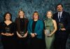 The recipients of the "4-Under-40" awards at the Peterborough and Kawarthas Chamber of Commerce's 2025 Business Excellence Awards with Karen Auger (middle) of award sponsor MNP Peterborough. Left to right: Adeilah Dahlke, Meagan McLaren, Amy Muir, and Michael Riseley. (Photo: Peterborough and Kawarthas Chamber of Commerce)