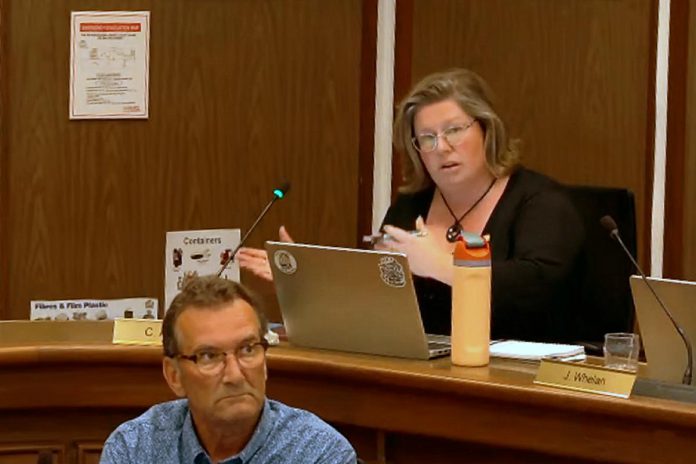 North Kawartha Township mayor Carolyn Amyotte raised a notice of motion at the meeting of Peterborough County council on June 24, 2026 identifying concerns with the voters' list in her municipality for the upcoming municipal election, identifying that a significant number of seasonal residents appear to be missing from the list. (kawarthaNOW screenshot of Peterborough County video)