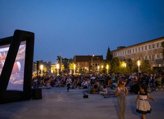 Peterborough DBIA announces the return of free ‘Movies at the Park’ this summer Presented by the Peterborough Downtown Business Improvement Area (DBIA) with support from the City of Peterborough and sponsors and community partners, the "Movies at the Park" series will see free movies screened on a large outdoor screen at Quaker Foods City Square every Tuesday evening during July and August. (Photo courtesy of Peterborough DBIA)