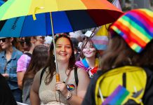 While Peterborough'a annual Pride Week and Pride Parade (pictured) takes place in September instead of during Pride Month in June, DJ Roxxy Waters (Nikki Lawrence) and Michael Bishop are launching a series of monthly Pride events over the summer to celebrate the 2SLGBTQIA+ community, starting with Pride + Boba: A Community Dance Party on June 13, 2026. An online raffle associated with the event will raise funds for Peterborough AIDS Resource Network (PARN). (Photo: Sean Bruce)