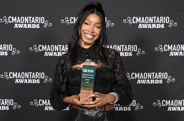 Warkworth singer-songwriter Sacha with her Album/EP of the Year award at the Country Music Association of Ontario's 14th annual CMAOAwards on May 31, 2026 in Port Credit. She also took home the Female Artist of the Year award. (Photo: Grant Martin)