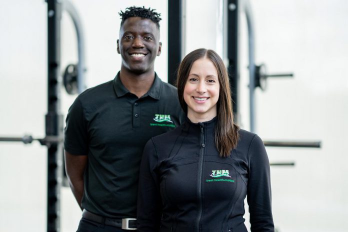 Husband-and-wife team Michael Williams and Reanna Montopoli are the owners of Trent Health in Motion, an integrated health clinic located at the Trent University Athletic Centre in Peterborough. The couple, who met while studying physiotherapy at Queen's University, began working as managers of the clinic in 2016 before taking over ownership in 2018. (Photo courtesy of Trent Health in Motion)