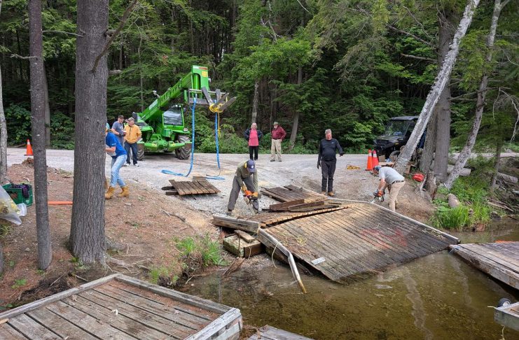 Community partners aim to remove even more abandoned docks from Catchacoma-Mississagua lake system From June 26 to 28, 2026, a group of volunteers from a wide range of organizations came together at the Little Gull Lake Marina on Mississagua Lake and the Gold Lake boat launch to remove more than 60 abandoned docks and other waste volunteers collected from the Catchacoma-Mississagua lakes system as part of the Abandoned Dock Initiative led by the Cavendish Community Ratepayers Association Inc. To continue the cleanup and remove a total of more than 100 abandoned docks, organizers have launched a GoFundMe with the goal of raising $20,000. (Photo courtesy of Abandoned Dock Initiative)