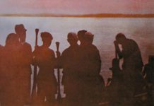 An unattributed photograph of some of the paddlers before an ill-fated canoe trip on Balsam Lake on July 20, 2026 that would claim the lives of 10 teenage boys and one of the two adult directors of the Brotherhood of St. Andrew camp on Loing Point. Only four of the paddlers survived after the canoe capsized in the lake far from shore. (Source: Levelfilm)