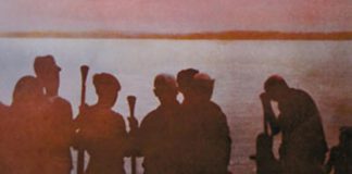 An unattributed photograph of some of the paddlers before an ill-fated canoe trip on Balsam Lake on July 20, 2026 that would claim the lives of 10 teenage boys and one of the two adult directors of the Brotherhood of St. Andrew camp on Loing Point. Only four of the paddlers survived after the canoe capsized in the lake far from shore. (Source: Levelfilm)