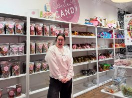 Over seven years of owning and operating Couture Candy PTBO, Lisa Couture has made several adaptations to her business model. From expanding across multiple storefronts to selling exclusively through livestreaming, Couture has trusted her instincts for the better of her business and personal life. In her latest pivot, she will be closing down her downtown Peterborough storefront on George Street at the end of August 2026 to make time for more frequent live selling and community involvement and to have more time to spend with her children and husband. (Photo courtesy of Couture Candy PTBO)