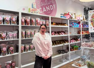 Over seven years of owning and operating Couture Candy PTBO, Lisa Couture has made several adaptations to her business model. From expanding across multiple storefronts to selling exclusively through livestreaming, Couture has trusted her instincts for the better of her business and personal life. In her latest pivot, she will be closing down her downtown Peterborough storefront on George Street at the end of August 2026 to make time for more frequent live selling and community involvement and to have more time to spend with her children and husband. (Photo courtesy of Couture Candy PTBO)