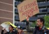 Tenants in Etobicoke protesting a property management company's above-guideline rent increase (AGI) on May 24, 2026. (Photo: Toronto Tenant Union / Facebook)