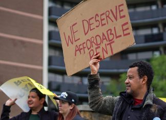 New Peterborough Tenant Union aims to educate, support, and empower local renters Tenants in Etobicoke protesting a property management company's above-guideline rent increase (AGI) on May 24, 2026. (Photo: Toronto Tenant Union / Facebook)