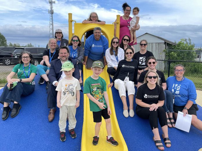One of the big accomplishments for Five Counties Children's Centre in 2025-26 was the official opening of a new accessible backyard space at its Cobourg site. The new space allows the centre and its community partners to enhance treatment, recreation, cultural awareness and outdoor education programs in the Northumberland community. (Photo courtesy of Five Counties Children's Centre)
