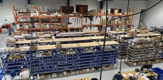 KADEX Aero Supply recently renovated and expanded its warehouse at the Peterborough Airport to add 10,000 square feet of space, ensuring shipping, receiving, and inventory are all in the same hangar to increase efficiency and streamline communication between team members. The renovation and expansion comes as KADEX prepares for a new era of growth following its recent acquisition by Canadian holding company Chorus Aviation. (Photo courtesy of KADEX Aero Supply)