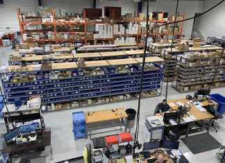 KADEX Aero Supply recently renovated and expanded its warehouse at the Peterborough Airport to add 10,000 square feet of space, ensuring shipping, receiving, and inventory are all in the same hangar to increase efficiency and streamline communication between team members. The renovation and expansion comes as KADEX prepares for a new era of growth following its recent acquisition by Canadian holding company Chorus Aviation. (Photo courtesy of KADEX Aero Supply)