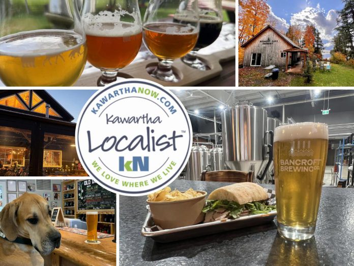 This edition of kawarthaNOW's "Kawartha Localist" editorial series features our favourite craft breweries in the Kawarthas, including 100 Acre Brewing Co. and Bobcaygeon Brewing Company in Peterborough, Old Dog Brewing in Bobcaygeon, Bancroft Brewing Company, Haliburton Highlands Brewing, Northumberland Hills Brewery in Cobourg, and Belmont Lake Brewery near Havelock, along with Ashburnham Ale House craft beer cafe in Peterborough. (kawarthaNOW collage) This edition of kawarthaNOW's "Kawartha Localist" editorial series features our favourite craft breweries in the Kawarthas, including 100 Acre Brewing Co. and Bobcaygeon Brewing Company in Peterborough, Old Dog Brewing in Bobcaygeon, Bancroft Brewing Company, Haliburton Highlands Brewing, Northumberland Hills Brewery in Cobourg, and Belmont Lake Brewery near Havelock, along with Ashburnham Ale House craft beer cafe in Peterborough. (kawarthaNOW collage)