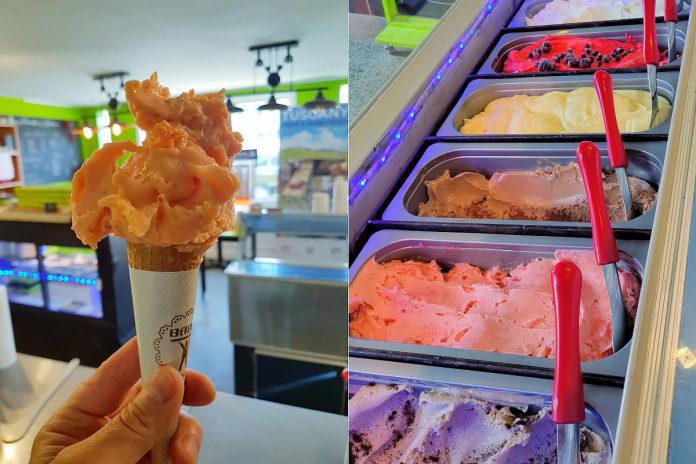 Mercury Chocolates & Gelateria in Cobourg was founded by Red Seal Chef Darren Johns in 2007 and now offers handcrafted chocolates, gelato, and pasta all on site using authentic ingredients. In the year-round store, there are always six flavours of gelato available, as well as some dairy-free sorbettos. (Photos courtesy of Mercury Chocolates & Gelateria)