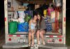 Sisters Bree and Chloe Paudash of Hiawatha First Nation collected a truckful of clothing, shoes, toiletries, toys, and more to donate to a wildfire relief drive being held by the First Nations Technical Institute (FNTI) and Honouring Indigenous Peoples (HIP). The donations will be sorted and delivered to individuals and families displaced by wildland fires in northwestern Ontario. (Photo courtesy of Bree Paudash)