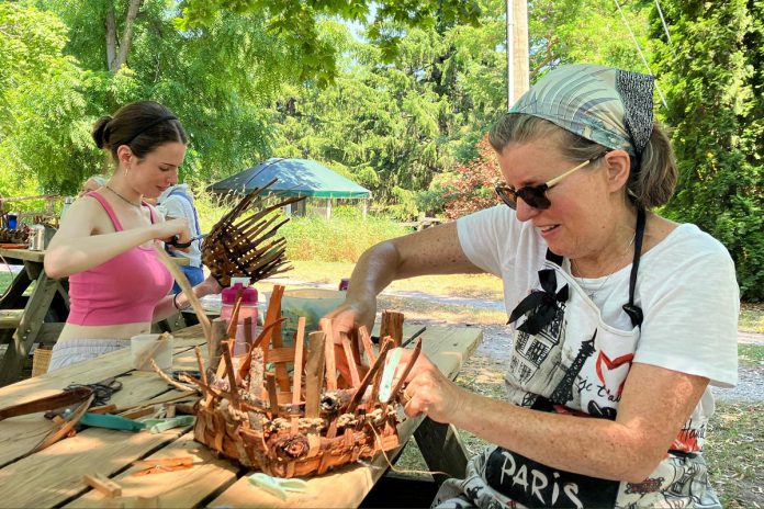 Participants join an art workshop held at Rice Lake Arts in the Township of Otonabee South Monaghan. The five-acre grounds host a range of regular workshops and events throughout the summer, during which the grounds are open to the public to explore the rolling hills and sculpture gardens. (Photo courtesy of Rice Lake Arts)