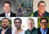 The seven candidates running for two councillor positions in Ward 5 (Northcrest) in Peterborough's municipal election, as of July 28, 2026, are (left to right, top and bottom) incumbent Andrew Beamer, Debbie Halstead, Phil Jolicoeur, Paul Lawton, Charmaine Magumbe, Gavin Muir, and Jim Wasson, (kawarthaNOW collage of photos from candidate websites and social media)