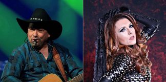Les Smith and Amberley Beatty perform as country music legends Garth Brooks and Shania Twain at a free-admission concert at Peterborough Musicfest in Del Crary Park on August 1, 2026. (kawarthaNOW collage of promotional photos)