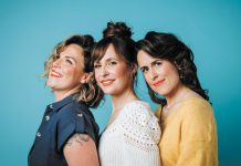 Folk-pop trio Good Lovelies (Kerri Ough, Susan Passmore, and Caroline Brooks) return to Peterborough Musicfest for the first time in 12 years to perform a free-admission concert in Del Crary Park on July 4, 2026. (Photo: Jen Squires)