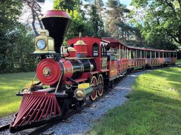 Established in 1974 by James Hamilton, the miniature train ride at Riverview Park and Zoo in Peterborough features a miniature replica of an 1860 locomotive. With 10,000 to 60,000 riders each season, the miniature train ride is an important source of revenue for Canada's only free-admission accredited zoo. (Photo: Riverview Park and Zoo)