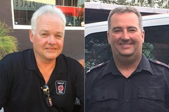 Selwyn Township's fire chief Gord Jopling (left) is retiring on August 31, 2026. Deputy fire chief Howard Jinkerson (right) will take over the role on August 4, with the two men working together until the end of August to provide continuity for firefighters, municipal staff, and the community. (Photos supplied by Selwyn Township)
