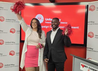 Tiffany Arcari to chair United Way Peterborough & District’s 85th annual campaign The United Way Peterborough & District's incoming campaign chair Tiffany Arcari with the non-profit organization's newly appointed CEO Jason Seguya during an announcement of her appointment at the United Way's office on July 15, 2026. (Photo: Jeannine Taylor / kawarthaNOW)