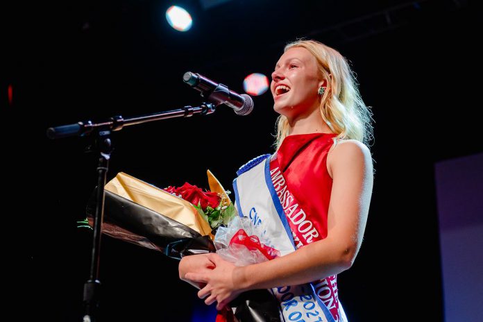 Olivia Avery of the Lindsay Agricultural Society was crowned the winner of the 2026 Ambassador of the Fairs program at the Canadian National Exhibition (CNE) in Toronto on August 23, 2026. (Photo courtesy of CNE)