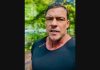 "Reacher" star Alan Ritchson in an Instagram reel posted from Minden Whitewater Preserve in the Haliburton Highlands on August 29, 2026, one of the Ontario locations for the fifth season of the popular Amazon Prime Video action-thriller series based on the best-selling books by Lee Childs. (kawarthaNOW screenshot)