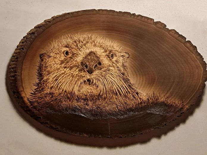 One of 27 artists participating in the 2026 Apsley Autumn Studio Tour in North Kawartha Township on September 19 and 20, Aubre Scott works with pyrography and gains inspiration from the scenery, landscape, and wildlife of the local area. During the studio tour, she will be located at Studio H at 2229 Balmer Road alongside fellow artists Dolores Hopps, Judy Sparkes, Kathy Robichaud, Mary Ellen Gerster, and her mother Catharine Scott. (Photo courtesy of Apsley Autumn Studio Tour)