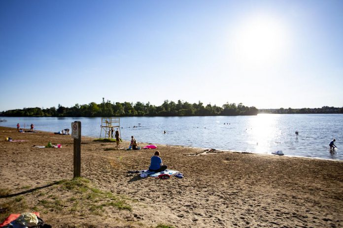 Beavermead Beach is the only supervised public beach in the City of Peterborough, with lifeguards on duty daily from 11 a.m. to 6 p.m. from the last week of June to the end of August. (Photo: City of Peterborough) Beavermead Beach is the only supervised public beach in the City of Peterborough, with lifeguards on duty daily from 11 a.m. to 6 p.m. from the last week of June to the end of August. (Photo: City of Peterborough)