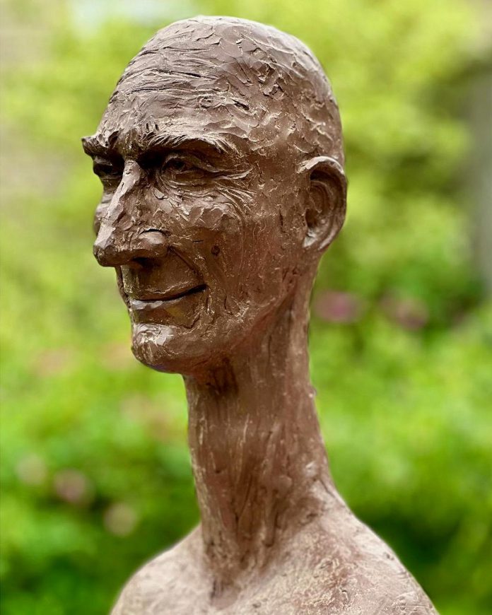 "Hans" is a black-clay sculpture created in 2018 by 90-year-old artist Rosalinde Baumgartner. It measures 15 by 11 by eight inches. (Photo: Rosalinde Baumgartner)
