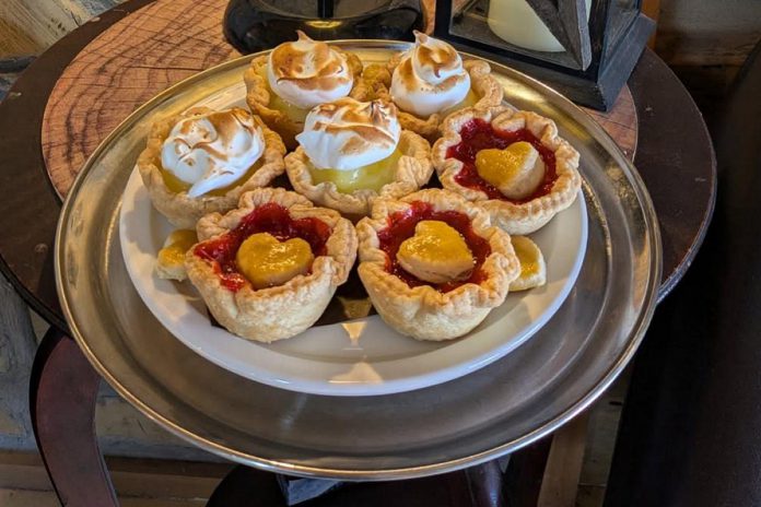 Everything at Wattle & Daub Café in Bancroft is homemade, from the crust of the tarts to the large cookies. Wattle & Daub is a social enterprise supporting Bancroft Community Transit, which provides door-to-door transportation across North Hastings. (Photo courtesy of Wattle & Daub Café)