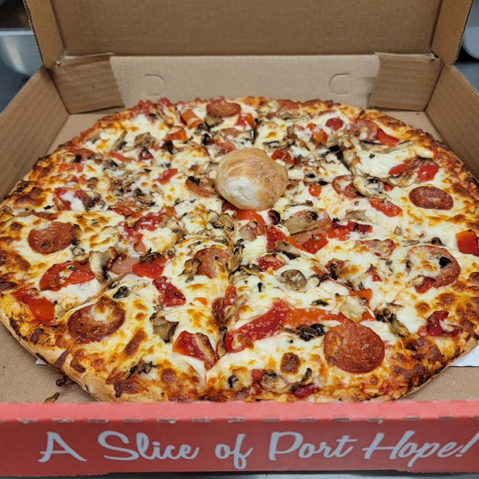 "A Slice of Port Hope," Jim's Pizza and Pasta is carrying on a legacy of more than 50 years. Today, it remains a family business owned by Trevor Causton who has worked there since his first day of high school in 1989. The family-friendly restaurant serves homemade pizza made with a family sauce recipe and can be customized with gluten-free or cauliflower crust and dairy-free cheese. (Photo courtesy of Jim's Pizza and Pasta)