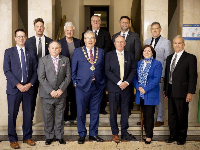 Peterborough mayor Jeff Leal with members of city council for the 2022-26 term. On August 20, 2026, Leal announced he will not be seeking re-election for a second term in the October municipal election. (Photo: City of Peterborough) Peterborough mayor Jeff Leal with members of city council for the 2022-26 term. On August 20, 2026, Leal announced he will not be seeking re-election for a second term in the October municipal election. (Photo: City of Peterborough)
