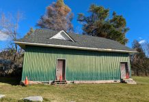 During the Open Doors event hosted by the City of Kawartha Lakes on September 13, 2026, the Omemee & District Lions Club is inviting the public to view the inside of the historic Omemee train station and to learn more about project to restore the station. After being located near the now-closed Lady Eaton Elementary School and used as a storage shed for 60 years, the station will be moved to Omemee Beach Park as part of the restoration project. (Photo courtesy of Omemee & District Lions Club)