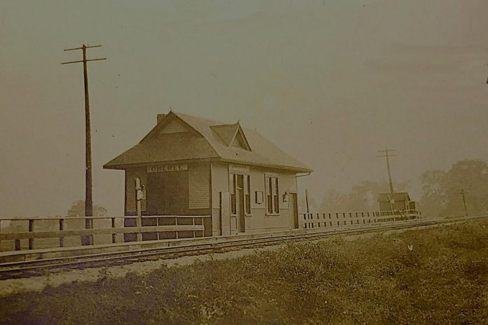 In 2024, the Omemee & District Lions Club launched a project to restore the historic Omemee train station, which was built circa 1908 and used for passenger rail until the early 1960s. Since then, it has been used for storage at the now-closed Lady Eaton Elementary School. (Photo courtesy of Omemee & District Lions Club)