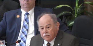 Peterborough city councillor Keith Riel questions city staff about an economic development update presented to city council during a general committee meeting on August 4, 2026. (kawarthaNOW screenshot of City of Peterborough video)