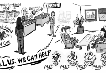 A screenshot of a public service announcement video from the sexual assault and domestic violence program at Peterborough Regional Health Centre.