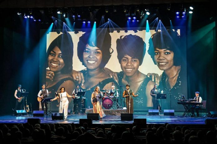 A biographical concert showcasing a century of anthems popularized by Black female artists who revolutionized the music industry, "Reign: The Queens of Blues, Soul and Rock 'n Roll" will be performed at FLATO Academy Theatre in Lindsay on September 5, 2026. Patricia Shirley, Garnetta Cromwell, and Geri Dafoe will perform the music of Aretha Franklin, Etta James, Patti Labelle, Whitney Houston, Roberta Flack, Tina Turner, The Supremes, and many more, supported by a multi-piece band with music promoter and Canadian Idol judge Farley Flex serving as the show's narrator. (Photo courtesy of Royal Tribute Productions)