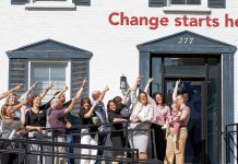 Members of the United Way Peterborough & District's 2026-27 campaign cabinet gathered at the organization's Stewart Street office on August 21, 2026 for their first meeting in advance of this year's campaign launch, which takes place on Thursday, September 17 at Healthy Planet Arena. (Photo: United Way Peterborough & District / Facebook)
