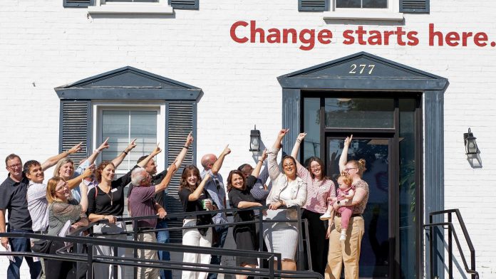 Members of the United Way Peterborough & District's 2026-27 campaign cabinet gathered at the organization's Stewart Street office on August 21, 2026 for their first meeting in advance of this year's campaign launch, which takes place on Thursday, September 17 at Healthy Planet Arena. (Photo: United Way Peterborough & District / Facebook)