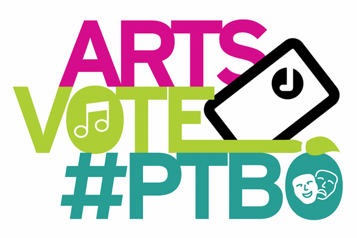 ArtsVote Peterborough 2026, a debate organized by Electric City Culture Council (EC3) that will feature all seven mayoral candidates for the October 26 municipal election, takes place the evening of Wednesday, September 23 at Market Hall Performing Arts Centre at 144 Charlotte Street in downtown Peterborough. (Graphic: EC3)