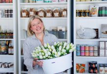 Living Local Marketplace founder Alicia Doris in her element, surrounded by the thoughtfully curated products from local artisans and small businesses that have helped her business grow over the past five years. (Photo: Kayla LeFranc)