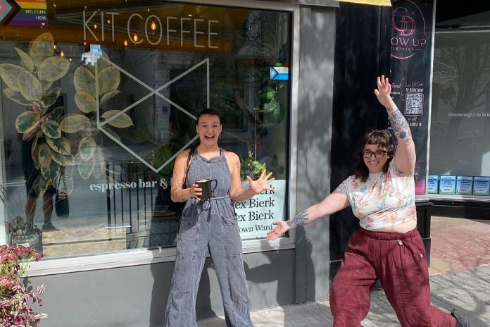 Morgana Lavezzari (left) has taken ownership of downtown Peterborough's KitCoffee from founder Helen McCarthy (right) after five years working with her at the café, which is now known at KitCafe. (Photo: KitCoffee / Instagram)