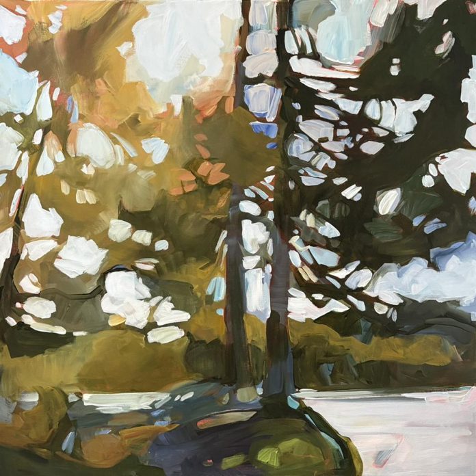 "Silent Reflection" by Holly Ann Friesen is one of many pieces of artwork that will be available for bid during the Lakeside Gala at The Canadian Canoe Museum on October 3, 2026. The landscape painting was the first she had completed during the Artist in Residence program at the Museum in spring 2026. (Photo courtesy of Holly Ann Friesen)